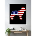 thumbnail image 2 of Bernese Mountain 4Th Of July American Flag Poster Wall Art, Modern Wall Decor, 12x18 UNFRAMED, 2 of 3