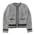 thumbnail image 1 of Elie Tahari Womens Liri Tweed Jacket, Grey, Small, 1 of 2