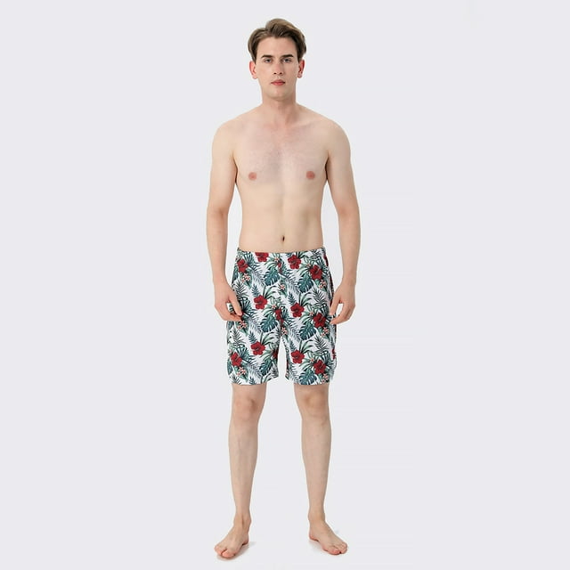 Maillot de Bain une Pièce Assorti pour la Famille Imprimé Feuilles Tenue de Plage