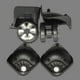 thumbnail image 4 of Conjunto de ruedas de repuesto para equipaje, maleta, carrito, accesorios universales para viaje, DIY , Negro;2 uds. A78 negro, 4 of 5