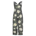 thumbnail image 5 of Savings Clearance 2025! asdoklhq Womens Plus Capris,Women Ladies Printed Summer Sleeveless Backless Loose Long Playsuits Rompers Jumpsuit, 5 of 8