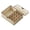 H, variant on Cotton Linen Underwear And Sock Organizer with Lid, Foldable Drawer Divider, 2 Sizes Available, 17.3"X11.4"X4.9" Storage for Bras, Accessories, Cotton And Linen Underwear Storage Box *1 Piece