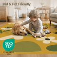 thumbnail image 4 of ODIKA 8'x10' Washable Area Rug Yellow Whimsical Botanical and Abstract Shapes Contemporary Design with Floral Geometric for Living Room, Under Sectional, Family , Durable, Non-Slip, 4 of 7