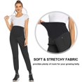 thumbnail image 3 of Pantalones de maternidad AMPOSH, de secado rápido, para entrenamiento, exfoliantes, negros, 3 of 5