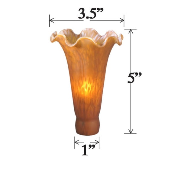 3"W x 5"H Amber Lily Shade