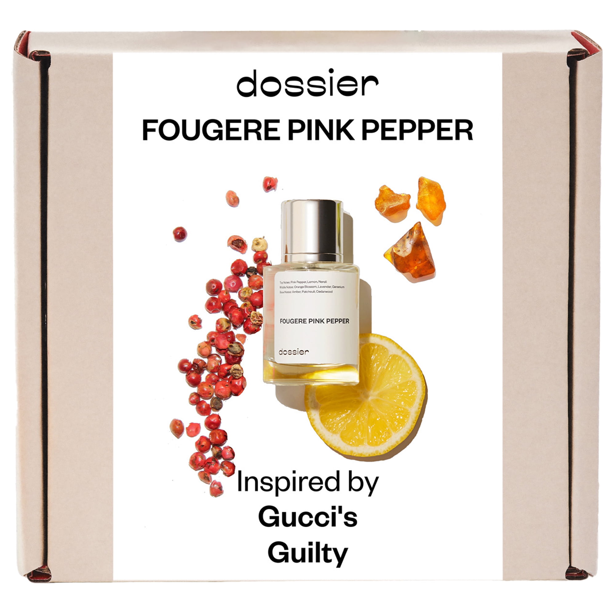 Dossier Fougere Pink Pepper Eau De Parfum, Inspired by Gucci's Guilty, Cologne for Men, 1.7 oz