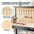 thumbnail image 3 of DNA MOTORING TOOLS-00459 Work Table with Pegboard, 47.2''x23.6'' Work Table With Pull-out Drawers & Lower Open Shelves, 220LBS Capacity, 12PCS Tools Hooks, Wood Tool Bench for Garage, Workshop, 3 of 7
