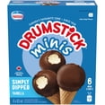 thumbnail image 1 of DRUMSTICK Cornets de dessert glacé minis simplement trempé vanille 6 x 63 ml, 1 of 7
