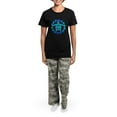 thumbnail image 4 of CafePress - Blue Tribal Turtle Sun Pajamas - Women's Short Sleeve Print T-Shirt and Pants Dark Cotton Pajama Set, 4 of 7