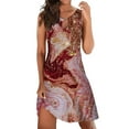 thumbnail image 2 of asddcavvf Robes pour Femmes Robe Imprimée Col Rond Mode Décontractée Sans Manches, 2 of 4