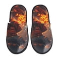 thumbnail image 1 of Balery Western Fire Cowboy Pantuflas de Casa de Felpa Silenciosas con Diseño Estampado, Zapatillas Cómodas Antideslizantes de Algodón para Interior-Medium, 1 of 8