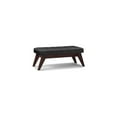 thumbnail image 5 of Tufted Ottoman Bench, 40" Wide, Mid-Century Modern Style, Black Vegan Leather, 5 of 6