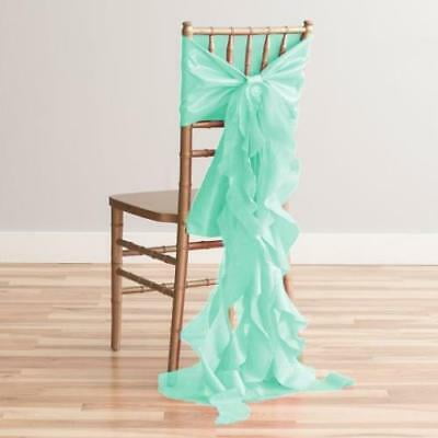 Curly Willow Taffeta Chair Sash Teal Walmart Com