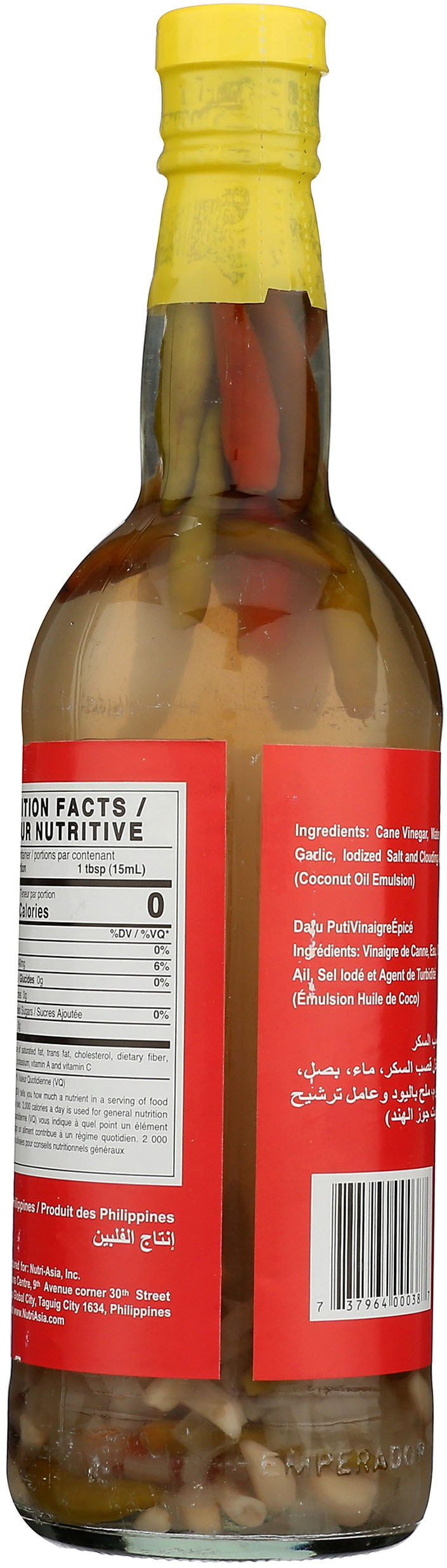 Datu Puti Spiced Filipino Vinegar 25.36 Fl oz, 1 count, Plastic Bottle
