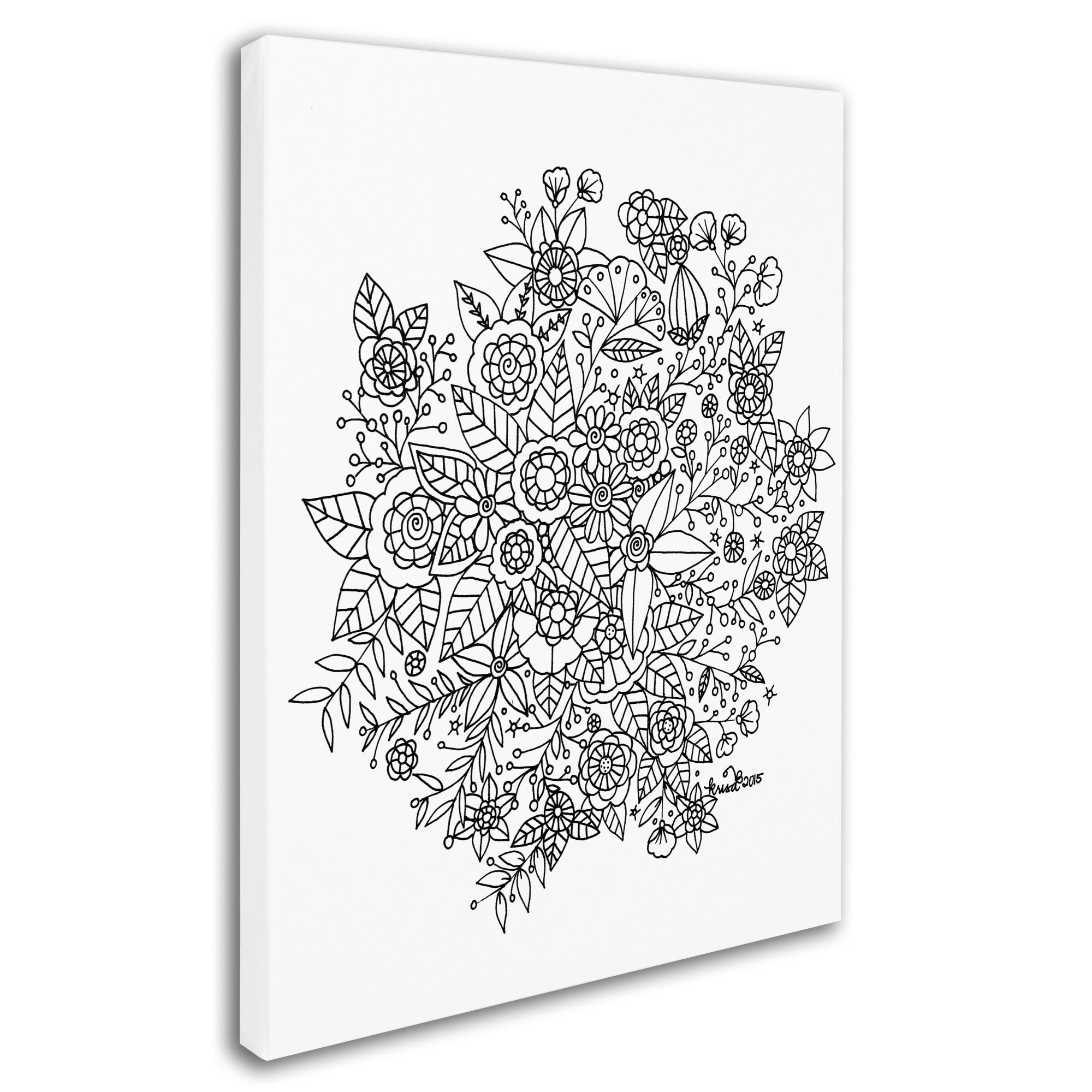 Trademark Fine Art "Sample" Canvas Art by KCDoodleArt