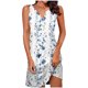 thumbnail image 5 of TaTaai Women Fashion Retro Print V-Neck Sleeveless Short Dress Loose Casual Fit Ladies Spring Summer Holiday Gathering Wear Lightweight Breathable No Fading Stylish Dress Gift, 5 of 8