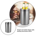 thumbnail image 2 of Contenedor de hielo de metal Cubo de enfriamiento de botellas Enfriador de vino Fabricación de cerveza de acero inoxidable, 2 of 6