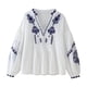 thumbnail image 1 of Blusa bordada para mujer, moderna blusa bordada para playa, viajes, fiestas, verano. L, 1 of 9