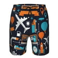 thumbnail image 3 of Logiee Creative Transport Print Mens Swim Trunks Quick Dry Board Shorts,Breathable Hawaii Beach Shorts Swimwear Bathing Suits-Large, 3 of 6