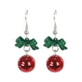 thumbnail image 1 of Boucles d'Oreilles de Noël Festives Nœud Perles Rouges Ornements Série de Vacances Bijoux pour Célébrations et Dons, 1 of 8