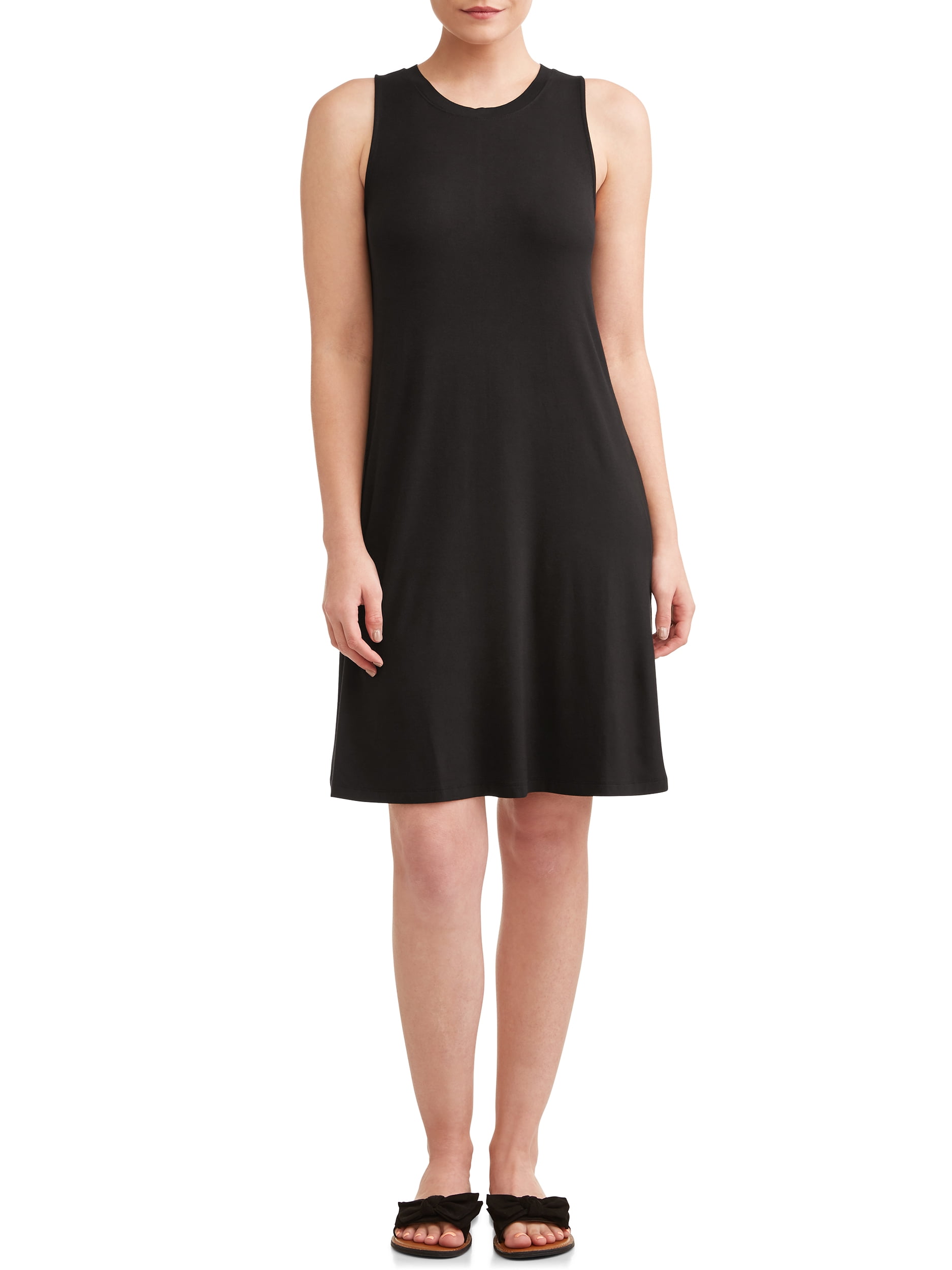 sleeveless knit dress