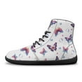 thumbnail image 5 of Psesaysky Butterfly Print Barefoot Shoes High-Top Minimalist Shoes Lace-Up Leather Casual Shoes Easy to Clean Anti-Slip Comfortable Walking Shoes, 5 of 8
