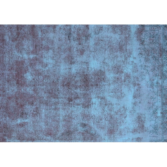Ahgly Company Indoor Rectangle Oriental Light Blue Industrial Area Rugs, 3' x 5'