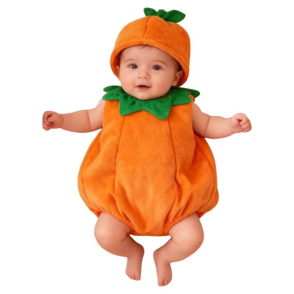 Unisex Boys Romper for Photography Cartoon Design Sleeveless Crew Neck Regular Fit Comfortable Outfit for Themed Photo Celebrations Toddler Kids Orange 3 Months-6 Months