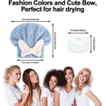 thumbnail image 2 of 4Pcs Super Absorbent Hair Towel Wrap, Microfiber Big Bow Hair Drying Towel Caps with 4 Washing Wristbands, Bowknot Fast Drying Hair Turban Wrap Towel, Soft Quick Drying Cap for Women, Wet Curly Hair, 2 of 7