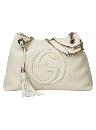 Gucci Vintage Flora Fabric Chain Pochette Shoulder Bag Off-White With Box
