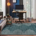 thumbnail image 6 of World Rug Gallery Bohemian Stripe Area Rug - TEAL 5'x7', 6 of 7