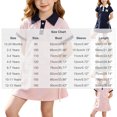 thumbnail image 3 of Teylalorva Girls Polo Dress, Short Sleeve Knitted Cotton Waist-Cinching Summer Floral Casual Uniform Dress Gray Size 2, 3 of 9