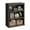Dark Oak, variant on EastVita 3 Tier Bookcase,Farmhouse Book Shelf with Storage,40" Low Wooden Open Display Bookshelves,Grey