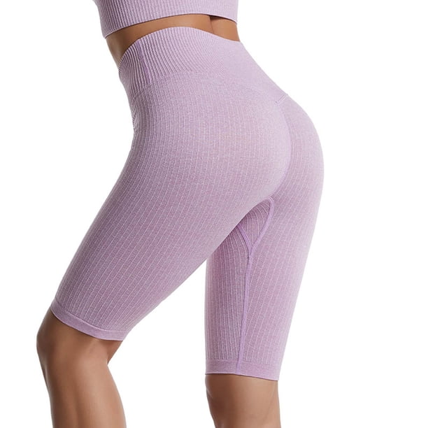 Pantalones cortos de yoga elásticos de cintura alta de color sólido casual de moda para mujer Fridja fhjkhfk461071