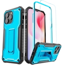 ExoGuard For iPhone 14 Pro Max Case, Phone Case with Screen Protector and Kickstand (Blue)