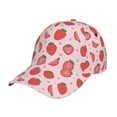 thumbnail image 6 of Lsque Strawberry Baseball Cap Trucker Low Profile Hat Golf Dad Hat Adjustable Original Classic Unconstructed Plain Cap Men Women, 6 of 9