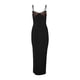 thumbnail image 5 of Txlixc Vestido de tirantes largos de verano para mujeres vestido de tirantes de pasta negra sin mangas con encaje floral Txlixc  moda, 5 of 6