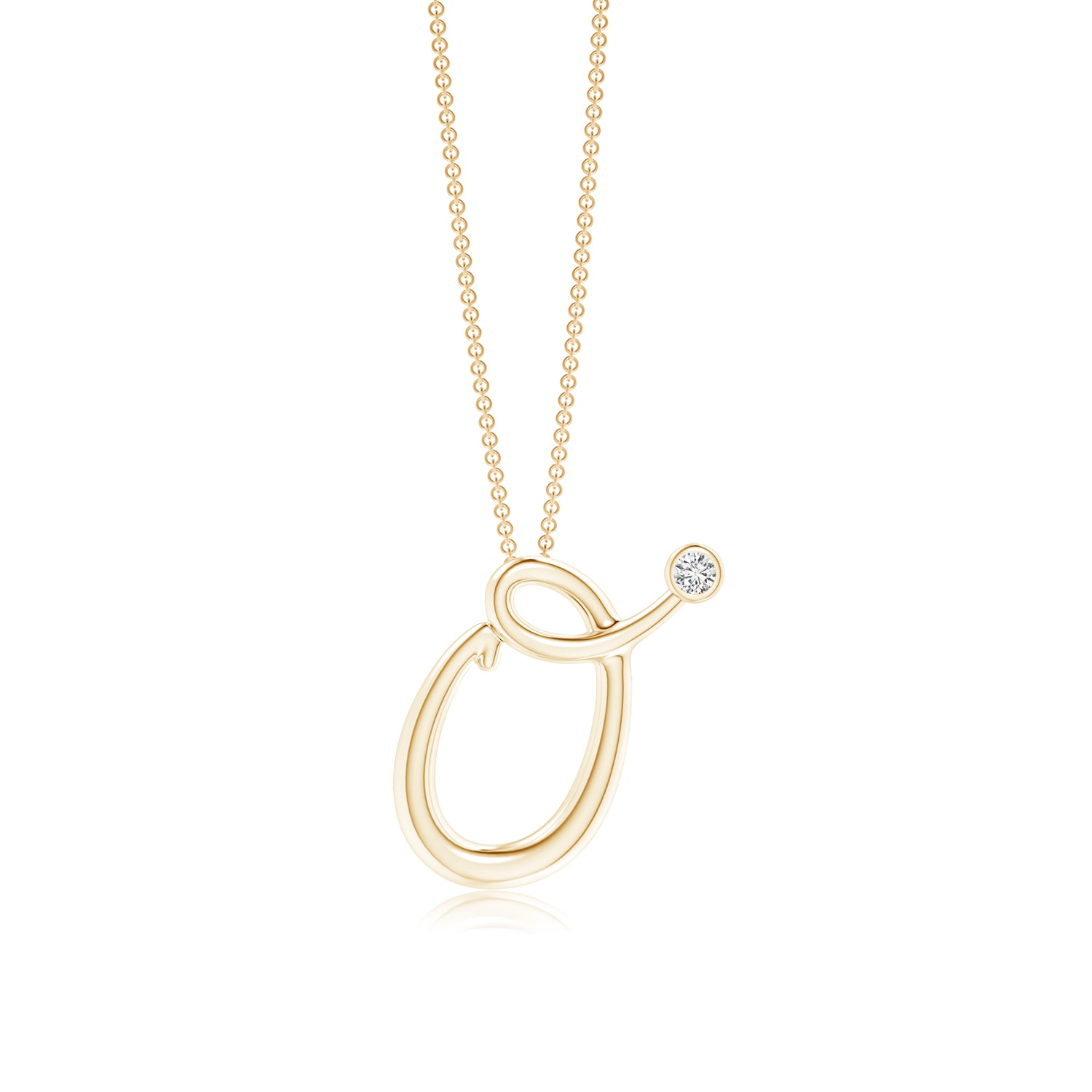 Bezel Set Diamond in 14K Yellow Gold 