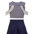 thumbnail image 3 of Little Girl Stripe Top Solid Bottom Easter Summer Flower Girl Dress Set Royal 4 JKS 2117 BNY Corner, 3 of 5