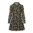 thumbnail image 4 of DISNIMO Frog Dress for Girls Rainbow Dresses Girls Daisy Dress Kids Midi Dresses Girls Skater Dress with Collar Girls Long Sleeve Swing Dress Girl 9-10 Girls Dress Clothing for Children Fall, 4 of 7