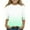 Green, variant on ZACPNCV Kids Three-Quarter Sleeve Shirts Gradient Crewneck Pullover Basic Tees Daily Tees Blouses Spring Summer Clothes Blue 7-8 Years