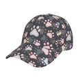 thumbnail image 1 of Balery Colorful Paws Of Dog Gorra de béisbol de tamaño ajustable para correr, entrenar y actividades al aire libre. Gorra de papá para todas las estaciones., 1 of 6