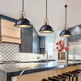 thumbnail image 6 of Hesmind Ceiling Pendant Light with Diffuser 12 Inches Vintage Industrial Pendant Light Fixture for Kitchen Island Black Farmhouse Pendant Light for Pool Tables Hanging Fixture, 6 of 7