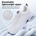 thumbnail image 6 of Women's Walking Shoes Lightweight Breathable Mesh Sneakers with Cushioned Support for Athletic Workout  White Size 9.5, 6 of 8