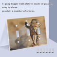 thumbnail image 4 of Dailycode Light Switch Plate Covers 2 Gang Wall Plate Plastics Outlet Covers for Kitchen Home Office Decor Wild Cheetah Leopard, 4 of 8