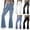 Style1-Light Blue jeans for women, variant on Bell Bottom Jeans for Women High Waisted But Lifting Stretchy Crossover Flare Yoga Pants with Pockets Casual Stretch Baggy Pull On Wide Leg Denim Pants Black XXL