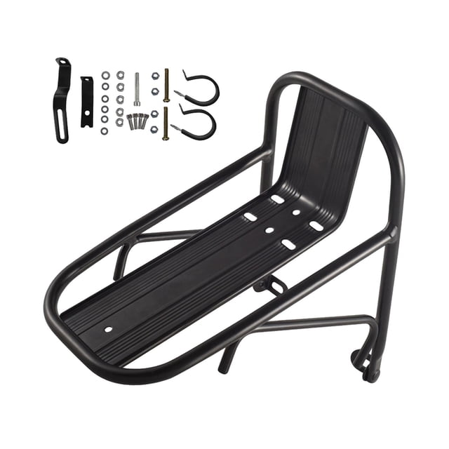 bedienty Bicycle Front Rack Front Bike Rack Bike Cargo Quick Release Sturdy Reliable Wear Resistant Mountain Bikes Aluminum Alloy