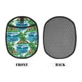 thumbnail image 2 of Pofeuu Hawaii Palms Print Silicone Pot Mat Mitten With Hanging Loop Heat Resistant Oven Mitts Non-Slip Bbq Baking Smoking Potholders, 2 of 7