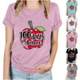 thumbnail image 1 of Fiudx Ofertas Del Día Tops con Estampado de Moda para Mujer, Blusa de Manga Corta, Camisetas Divertidas con Cuello Redondo, 1 of 4