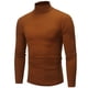 thumbnail image 4 of Camisa de manga larga con cuello alto de poliéster para hombre - Corte ajustado, color liso - Moda/deportivo - Tallas M-XXL, 4 of 5